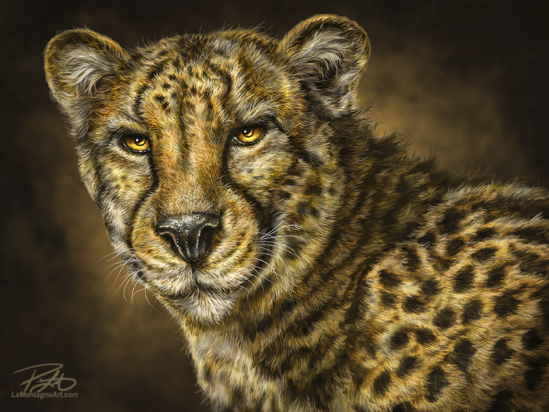 A Cheetah Painting and Photoshop Friends - LaMontagne Art