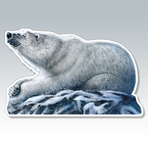 Big Bear On Blue Sticker
