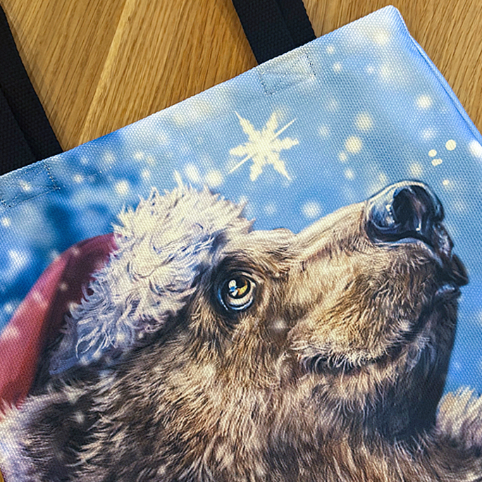 Christmas Bear Tote Bag - Image 2